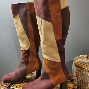 Amelia Grace Patchwork Tall Boots